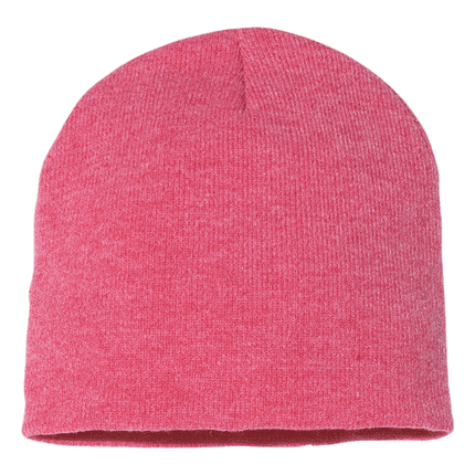 Sportsman 8" Acrylic Knit Beanie Hats sold by RQC Supply Canada located in Woodstock, Ontario shown in heather red coloured hat
