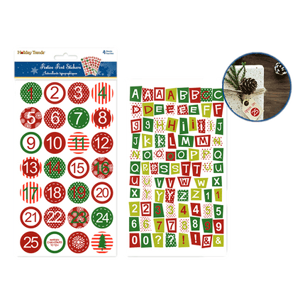 Holiday Font Christmas Stickers sold by RQC Supply Canada located in Woodstock, Ontario