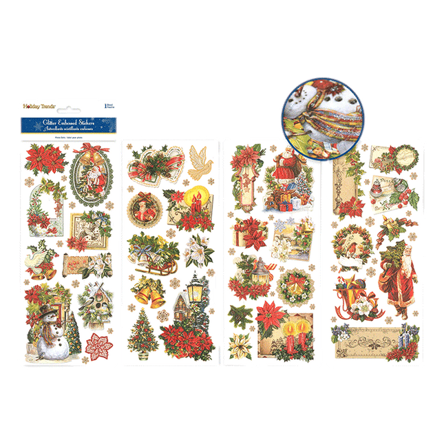 Holiday Traditions Christmas Stickers sold by RQC Supply Canada located in Woodstock, Ontario