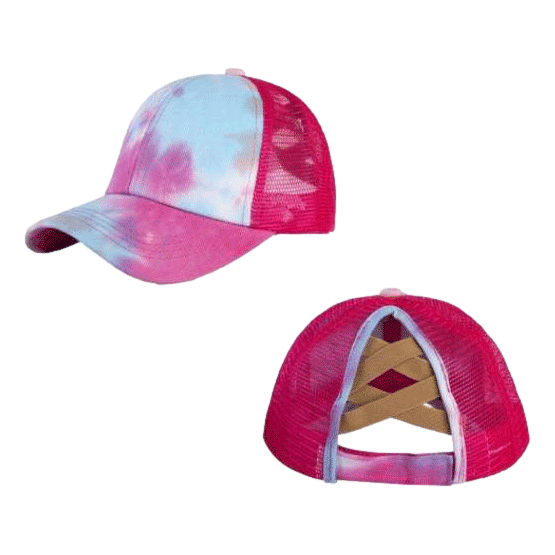 Hot Pink Tie Dye Hats sold by RQC Supply Canada located in Woodstock, Ontario