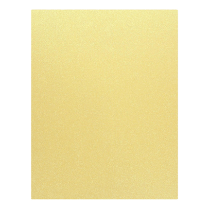 Get your Glitter Cardstock in 8.5" x 11" width now sold at RQC Supply Canada located in Woodstock, Ontario, showing iridescent lemon glitter scrapbooking paper