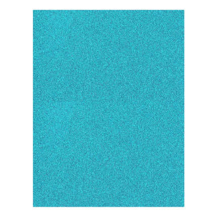 Get your Glitter Cardstock in 8.5" x 11" width now sold at RQC Supply Canada located in Woodstock, Ontario, showing iridescent sky blue glitter scrapbooking paper