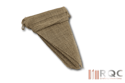Vintage Jute Burlap Pennant Style Photography Prop Triangle Banner