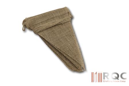 Vintage Jute Burlap Pennant Style Photography Prop Triangle Banner
