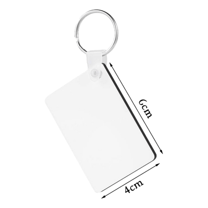 Rectangle Sublimation Keychains sold by RQC Supply Canada