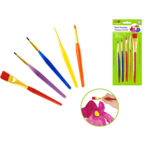 Krafty Kids: Lil' Artist Acrylic Brushes x 5 Multi-Colour