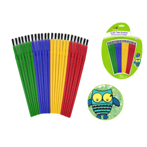 Krafty Kids: Lil' Artist Craft Time Brushes x 24 Multi-Coloured