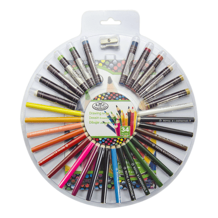 Pencil Crayon and Oil Pastel Sketching Set sold by RQC Supply Canada located in Woodstock, Ontario