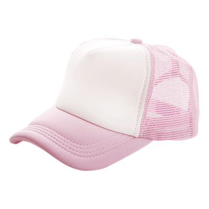 Foam Trucker Hats sold by RQC Supply Canada a craft store located in Woodstock, Ontario  Edit alt text shown in pink and white colour