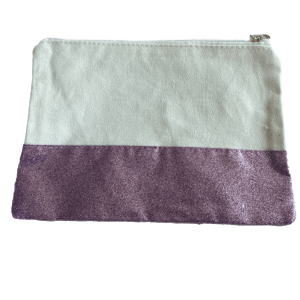 Light Purple Glitter Cosmetic Bags, perfect for bridesmaid gifts sold by RQC Supply Canada