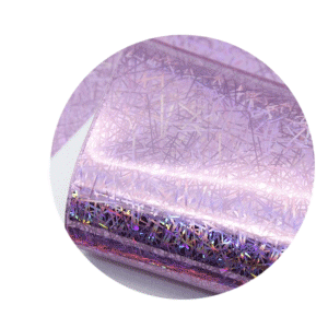 Light Purple Holographic Sparkle Printed Faux Leather Sheets sold by RQC Supply Canada