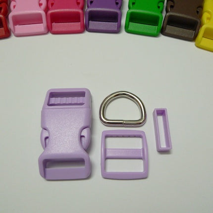 DIY Dog Collar Supplies 25mm (1") - 1 set Lilac