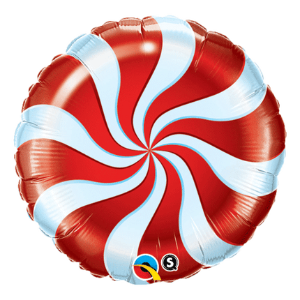 Lollipop Red Swirl Foil Christmas Balloons sold by RQC Supply Canada located in Woodstock, Ontario
