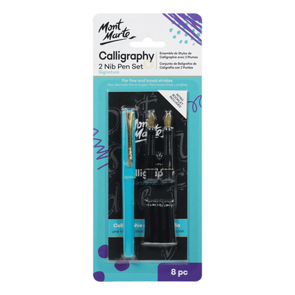 Mont Marte Calligraphy 2 Nib Pen set sold by RQC Supply Canada located in Woodstock, Ontario