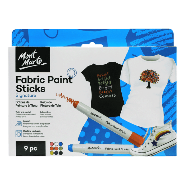 Mont Marte Fabric Paint Sticks sold by RQC Supply Canada an arts and craft store located in Woodstock, Ontario