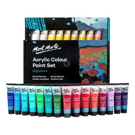 Mont Marte Acrylic Paint sets sold by RQC Supply Canada located in Woodstock, Ontario