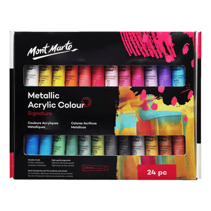 Mont Marte Metallic Acrylic Paint sold by RQC Supply Canada located in Woodstock Ontario