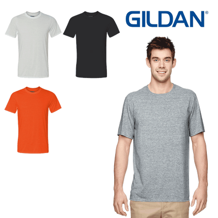 Gildan Men's GD 4200 Performance Polyester T-Shirt. Shown in all colours, sold by RQC Supply Canada.