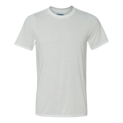 Gildan Men's GD 4200 Performance Polyester T-Shirt. Shown in White colour, sold by RQC Supply Canada.