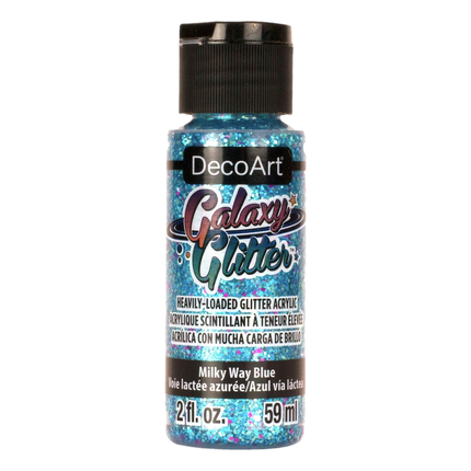 Milky Way Blue  Galaxy Glitter Paint made by DecoArt sold by RQC Supply Canada