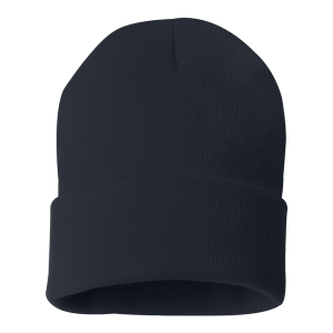 Navy Blue 12" Sportsman Solid Knit Beanie sold by RQC Supply Canada