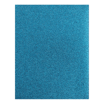 Get your Glitter Cardstock in 8.5" x 11" width now sold at RQC Supply Canada located in Woodstock, Ontario, showing blue glitter scrapbooking paper