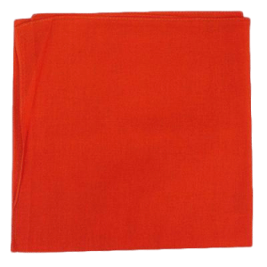 Orange Solid Colour Cotton Square Bandanas sold by RQC Supply Canada