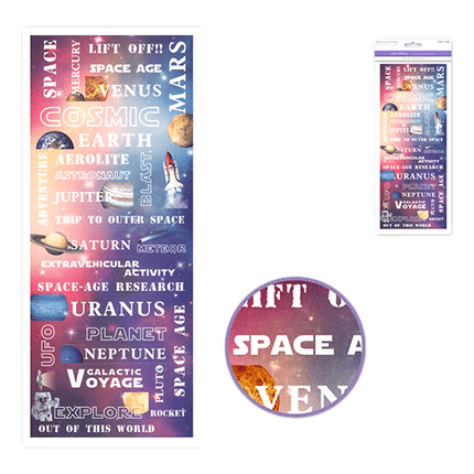 outer Space Scrapbooking Stickers sold by RQC Supply Canada located in Woodstock, Ontario