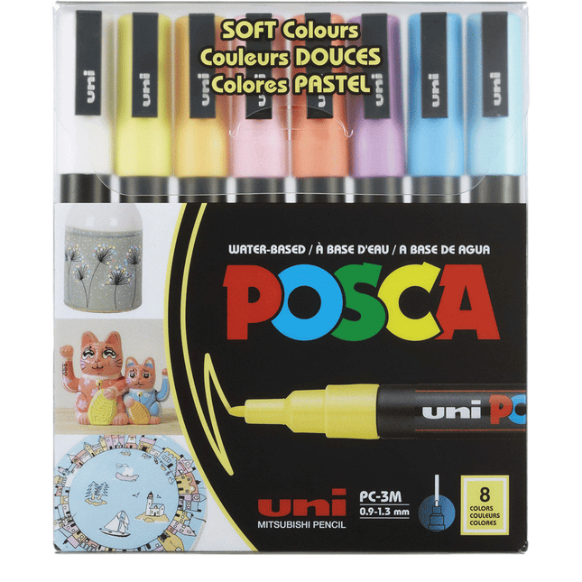 Posca Soft Colours Pastel waterbased Paint markers sold by RQC Supply Canada located in Woodstock, Ontario