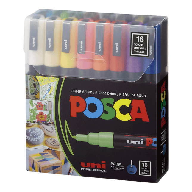 Posca 3ml Fine Paint markers sold by RQC Supply Canada an arts and craft store located in Woodstock, Ontario Canada