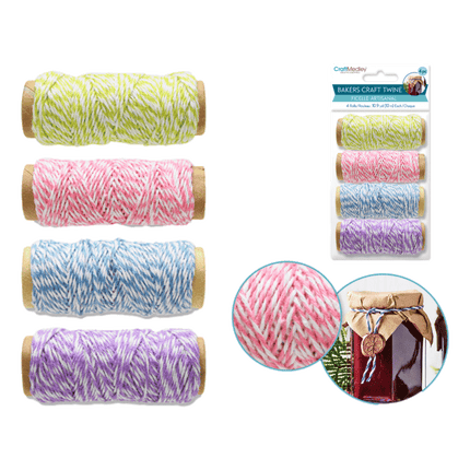 Pastel Themed  Bakers Twine Spools sold by RQC Supply Canada located in Woodstock, Ontario