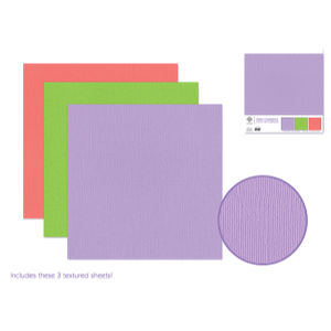 Scrapbook Paper: 12" x 12" Textura Select Cardstock x 3 - Bubblegum