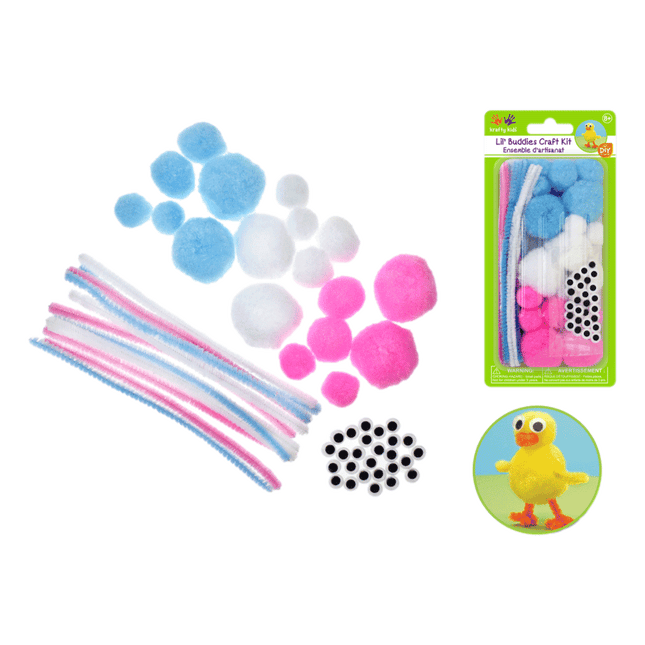 Pastel Pom Pom Kit with Googly Eyes sold by RQC Supply Canada located in Woodstock, Ontario