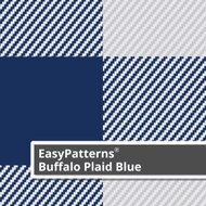 12" Easy Pattern Buffalo Plaid BLUE Siser Heat Transfer Vinyl - Iron on HTV