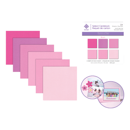 Pink 6" x 6" Cardstock Scrapbooking Packs sold by RQC Supply Canada located in Woodstock, Ontario