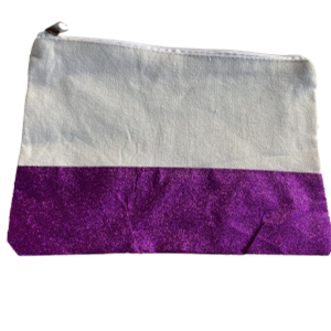 Purple Glitter Cosmetic Bags, perfect for bridesmaid gifts sold by RQC Supply Canada