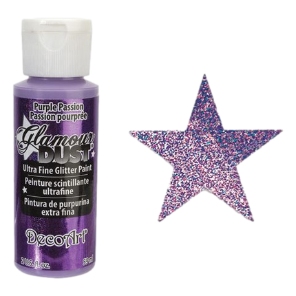 Purple Passion Glamour Dust Ultra Fine Glitter Paint made by DecoArt sold by RQC Supply Canada