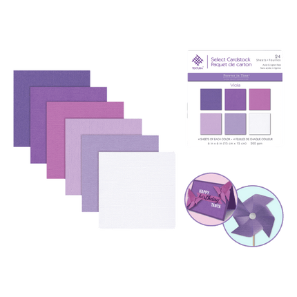 Purple 6" x 6" Cardstock Scrapbooking Packs sold by RQC Supply Canada located in Woodstock, Ontario