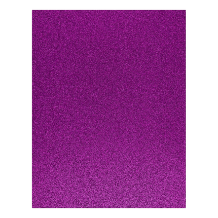 Get your Glitter Cardstock in 8.5" x 11" width now sold at RQC Supply Canada located in Woodstock, Ontario, showing purple glitter scrapbooking paper