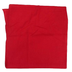 Red Solid Colour Cotton Square Bandanas sold by RQC Supply Canada