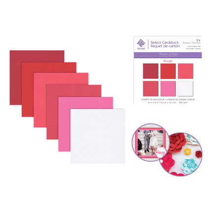 Red 6" x 6" Cardstock Scrapbooking Packs sold by RQC Supply Canada located in Woodstock, Ontario
