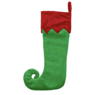 Plush Curly Toe Christmas Stocking Blank