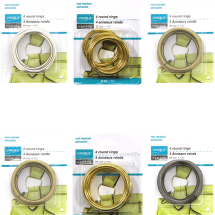 Bag Hardware Metal Round Rings sold by RQC Supply Canada located in Woodstock, Ontario