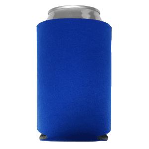 Royal Blue Foam Can Coolers, beer can holders sold by RQC Supply Canada