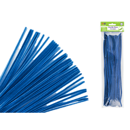 Chenille Stems aka Pipe Cleaners sold by RQC Supply Canada located in Woodstock, Ontario shown in Royal Blue Colour