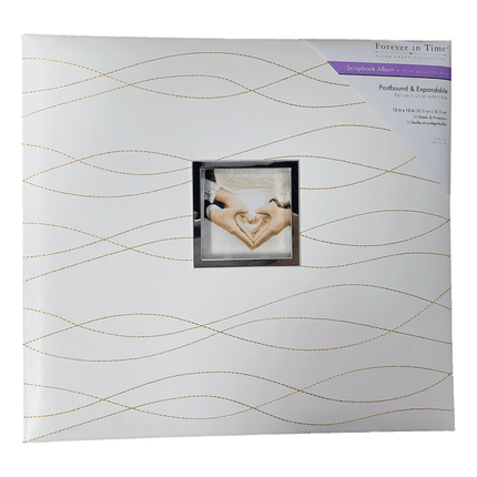 Scrapbook Album: 12"x12" PostBound 10shts&prot M) Gold Stitched. Sold by RQC Supply Canada.