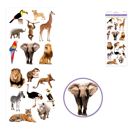 Safari Scrapbooking Stickers sold by RQC Supply Canada located in Woodstock, Ontario