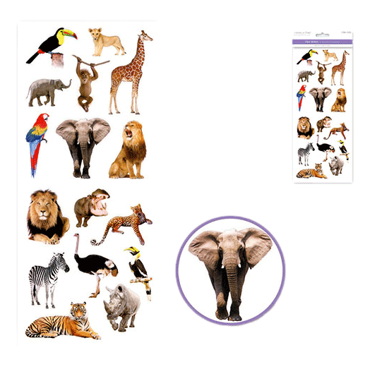 Safari Scrapbooking Stickers sold by RQC Supply Canada located in Woodstock, Ontario