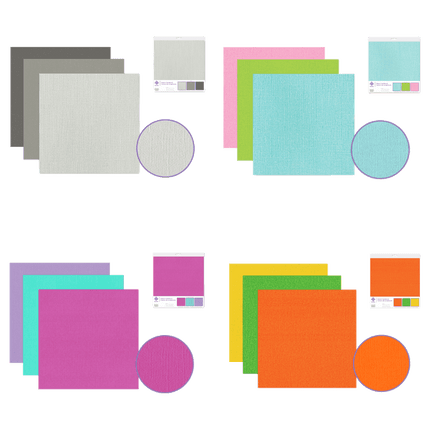 Scrapbook Paper: 12" x 12" Cardstock x 3 - Textura Select