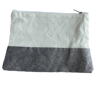 Silver Glitter Cosmetic Bags, perfect for bridesmaid gifts sold by RQC Supply Canada